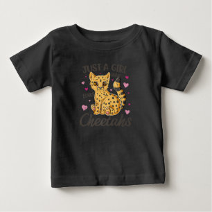 T-shirt Pour Bébé juste une fille qui aime les guépards   cadeau gu