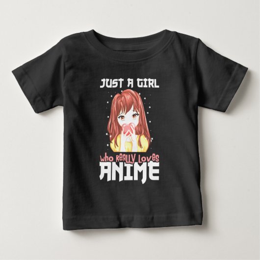 T-shirt Pour Bébé Juste Une Fille Qui Aime Vraiment Anime (Devant)