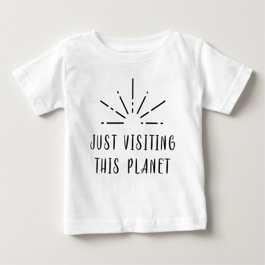 T-shirt Pour Bébé Juste Visiter Cette Planète Sun Star (Devant)