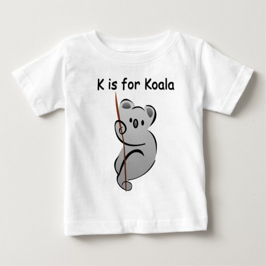T-shirt Pour Bébé K est pour le koala (Devant)