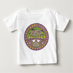 T-shirt Pour Bébé Kaleidoscope africain violet et jaune traditionnel