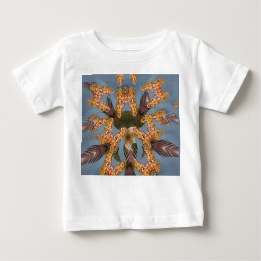 T-shirt Pour Bébé Kaleidoscope Giraffe Mandala : Safari Art Abstrait (Devant)