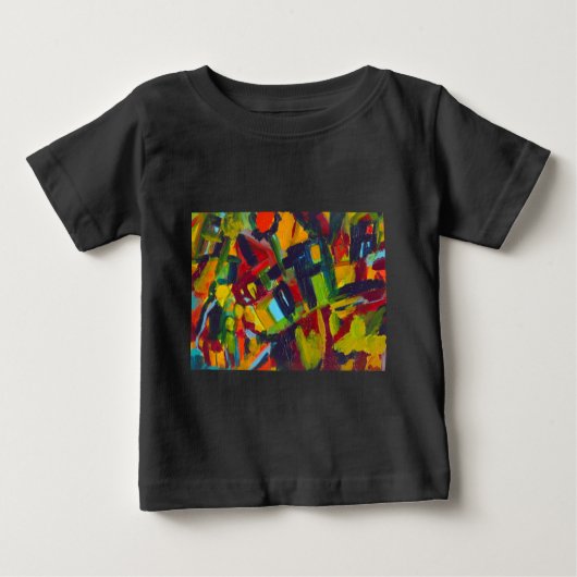 T-shirt Pour Bébé Kandinsky 304 Oeuvre Abstraite colorée (Devant)