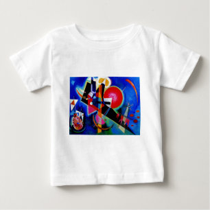 T-shirt Pour Bébé Kandinsky en peinture Abstraite bleue