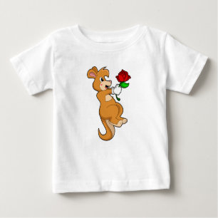 T-shirt Pour Bébé Kangaroo with Flower
