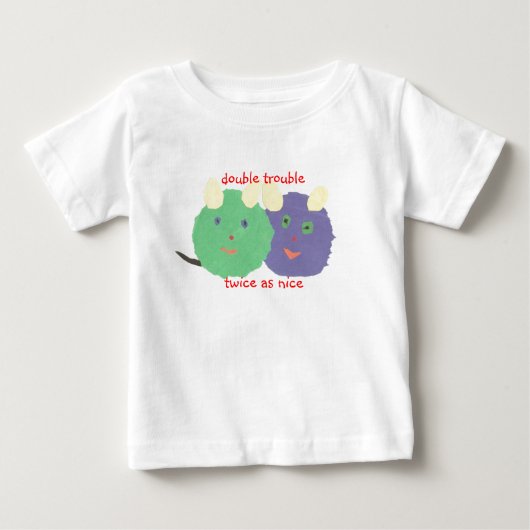 T-shirt Pour Bébé Karate Kat bébé jumeau (Devant)