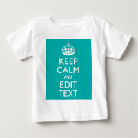 Keep Calm and Your Text on Peacock Turquoise