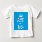 T-shirt Pour Bébé Keep Calm and Your Text on Sky Blue (Devant)
