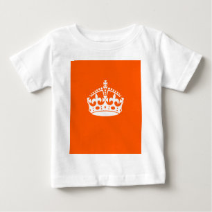 T-shirt Pour Bébé KEEP CALM CROWN Icon on Orange Customize This