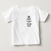 T-shirt Pour Bébé KEEP CALM personnalisé et votre texte (Devant)
