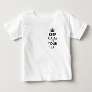 T-shirt Pour Bébé KEEP CALM personnalisé et votre texte