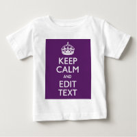 KEEP CALM personnalisé et votre texte sur violet