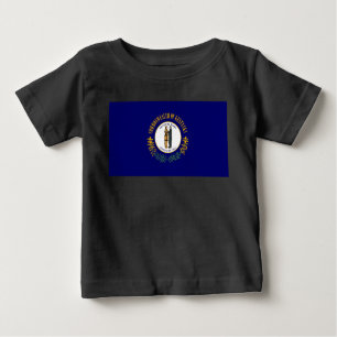 T-shirt Pour Bébé Kentucky : Drapeau d'État américain du Commonwealt