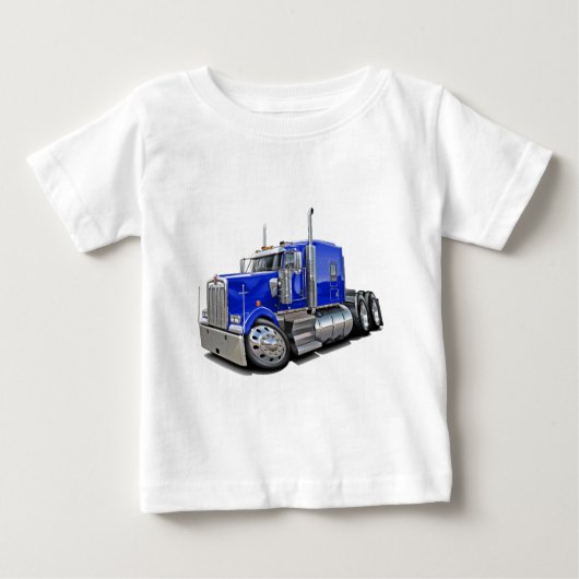 T-shirt Pour Bébé Kenworth w900 Blue Truck (Devant)