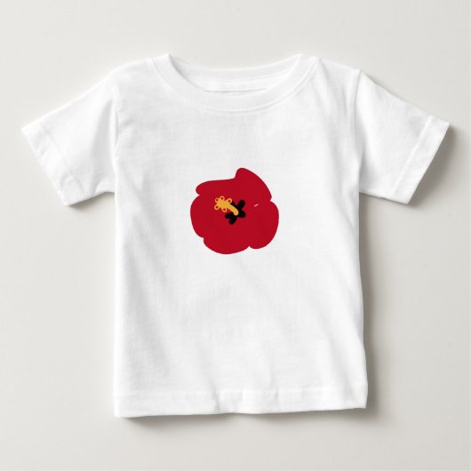 T-shirt Pour Bébé Ketmie de rouge d'été (Devant)