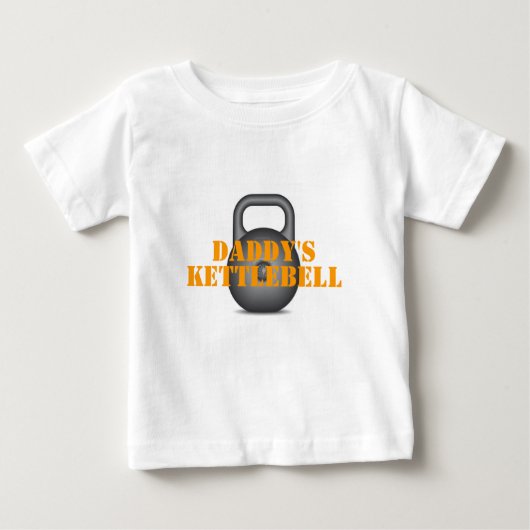 T-shirt Pour Bébé Kettlebell de papa (Devant)