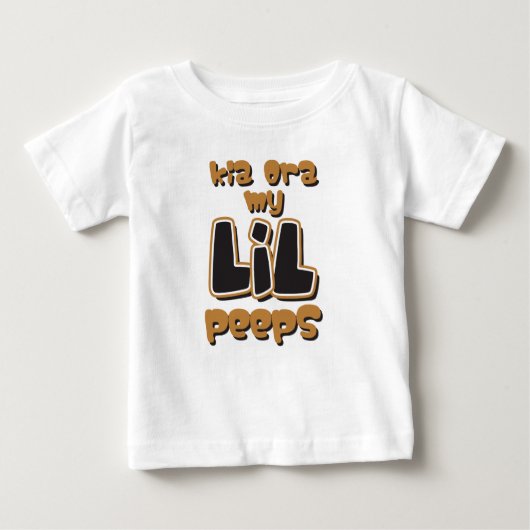 T-shirt Pour Bébé Kia Ora mes piaulements de LIL (Devant)