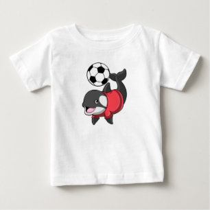 T-shirt Pour Bébé Killerwhale comme joueur de football avec Soccer
