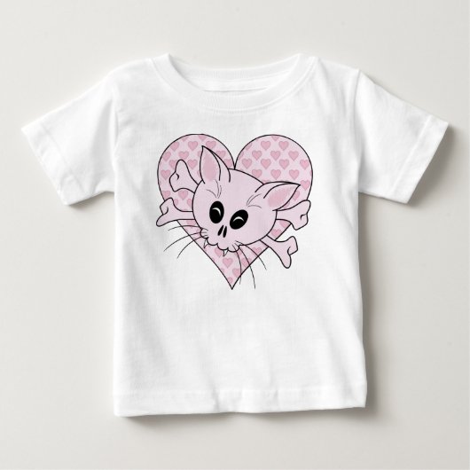 T-shirt Pour Bébé Kitty Bones (Devant)