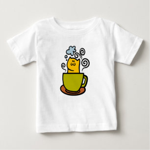 T-shirt Pour Bébé Kitty dans une tasse de café