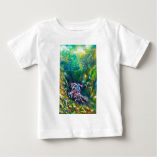 T-SHIRT POUR BÉBÉ KNIGHT LANCELOT, CHEVAL EN FORÊT VERTE