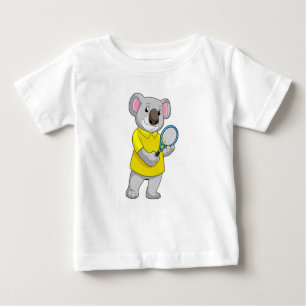 T-shirt Pour Bébé Koala à Tennis avec raquette de tennis