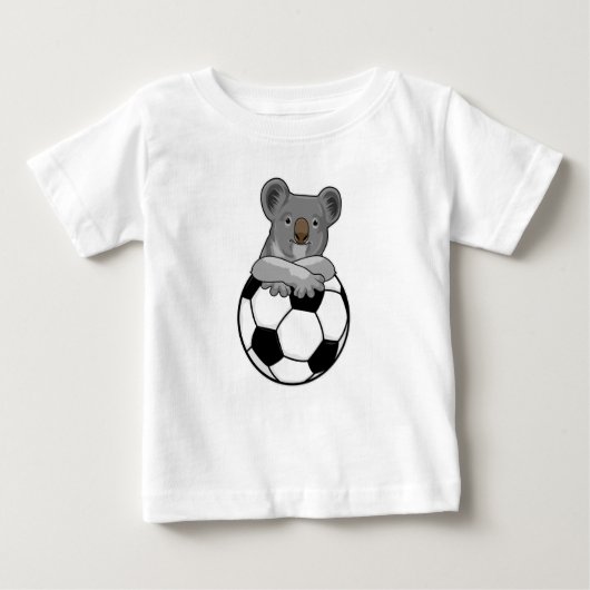 T-shirt Pour Bébé Koala au Soccer Sports (Devant)