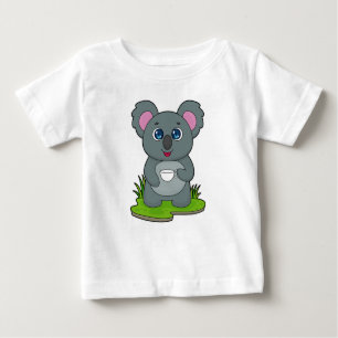 T-shirt Pour Bébé Koala avec tasse de café