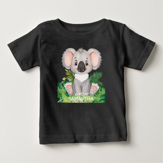T-shirt Pour Bébé Koala Bébé Personnalisé Faune (Devant)