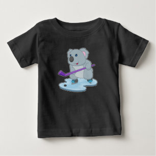 T-shirt Pour Bébé Koala Hockey sur glace bâton de hockey sur glace