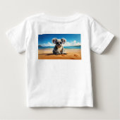 T-shirt Pour Bébé Koala sur une plage de sable (Dos)