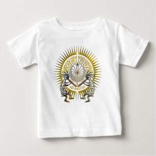 T-shirt Pour Bébé Kokopelli Duo - Homme dans le Labyrinthe - Soleil