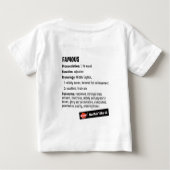 T-shirt Pour Bébé Krystal célèbre (Dos)