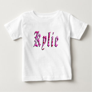 T-shirt Pour Bébé "Kylie" Floral Rose Kylie Nom,