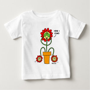 T-shirt Pour Bébé La bande dessinée mignonne de jumeaux fleurit la