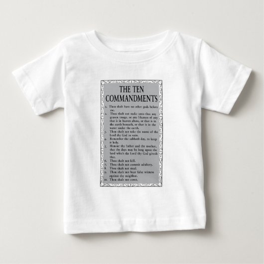 T-shirt Pour Bébé La Bible des dix commandements (Devant)