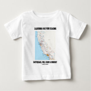 T-shirt Pour Bébé La Californie a l'inondation du feu de tremblement