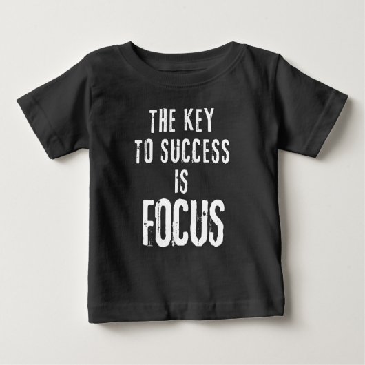 T-shirt Pour Bébé La clé du succès est la motivation ciblée (Devant)