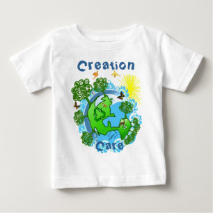 T-shirt Pour Bébé La création prend soin de la Terre avec toutes les