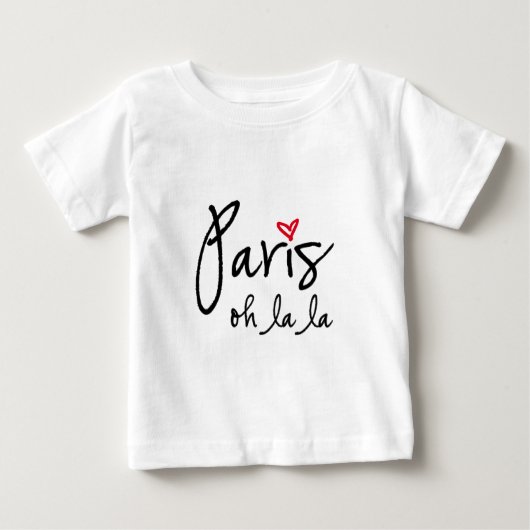 T-shirt Pour Bébé La de La de Paris oh (Devant)