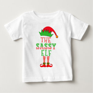 T-shirt Pour Bébé La famille de Noël des elfes de Sassy correspond a