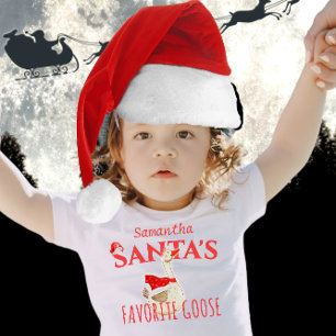 T-shirt Pour Bébé La fille de Père Noël préférée 1er Noël Anniversai