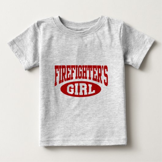 T-shirt Pour Bébé La fille du pompier (Devant)