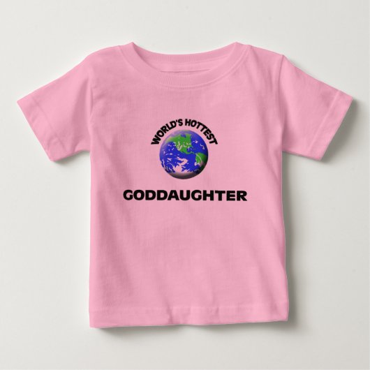 T-shirt Pour Bébé La fille la plus chaude du monde (Devant)