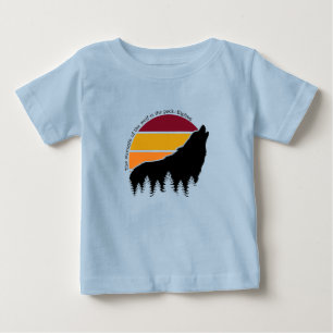 T-shirt Pour Bébé La force du loup est le Pack Rétro