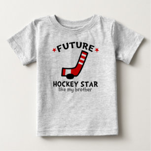T-shirt Pour Bébé La future étoile d'hockey aiment mon frère