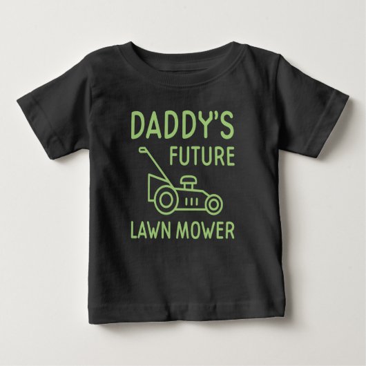 T-shirt Pour Bébé La future tondeuse à gazon de papa (Devant)