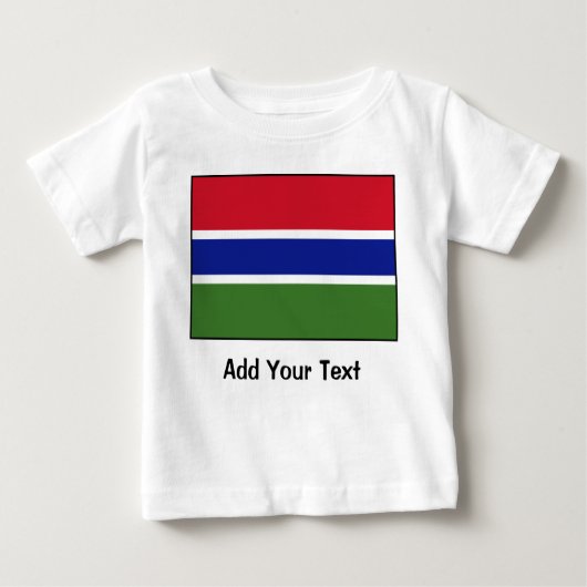 T-shirt Pour Bébé La Gambie - drapeau gambien (Devant)