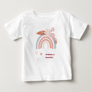 T-shirt Pour Bébé La gentillesse est belle Typographie d'impression 