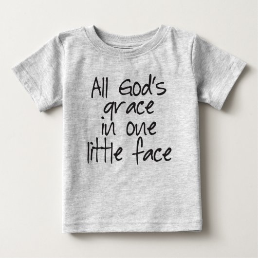 T-shirt Pour Bébé La grâce de Dieu dans un petit visage (Devant)